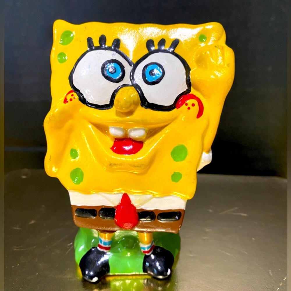NICKELODEON SPONGEBOB SQUAREPANTS CHARACTER DESK TOP CERAMIC FIGURE HAND PAINTED